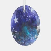 宇宙背景（星） ガラスオーナメント (正面左)