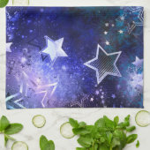 宇宙背景(星) キッチンタオル (折り畳み)