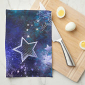 宇宙背景(星) キッチンタオル (四つ折り)