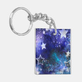 宇宙背景（星） キーホルダー (正面左)