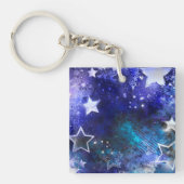 宇宙背景(星) キーホルダー (正面)