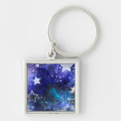 宇宙背景(星) キーホルダー (正面)