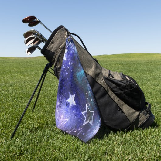 宇宙背景（星） ゴルフタオル (グリーン)