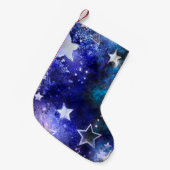宇宙背景（星） スモールクリスマスストッキング (正面 (吊り時))