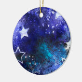 宇宙背景（星） セラミックオーナメント (左)