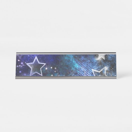 宇宙背景（星） デスクネームプレート (正面)