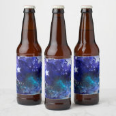 宇宙背景（星） ビールラベル (ボトル)