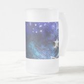 宇宙背景（星） フロストグラスビールジョッキ (正面右)
