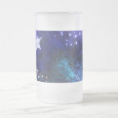 宇宙背景（星） フロストグラスビールジョッキ (中央)