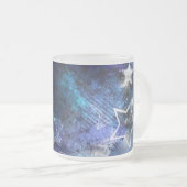 宇宙背景（星） フロストグラスマグカップ (正面右)