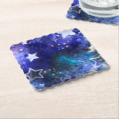 宇宙背景（星） ペーパーコースター (アングル)