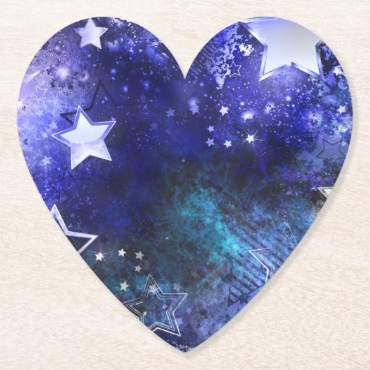 宇宙背景（星） ペーパーコースター (正面)