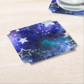宇宙背景（星） ペーパーコースター (アングル)