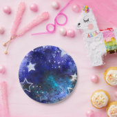 宇宙背景（星） ペーパープレート (パーティー)