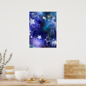 宇宙背景（星） ポスター (キッチン)