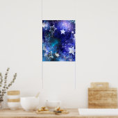 宇宙背景（星） ポスター (キッチン)