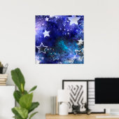 宇宙背景(星) ポスター (ホームオフィス)
