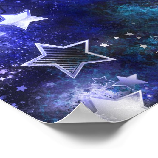 宇宙背景（星） ポスター (角)