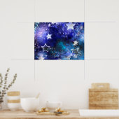 宇宙背景（星） ポスター (キッチン)