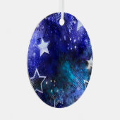 宇宙背景(星) メタルオーナメント (正面右)