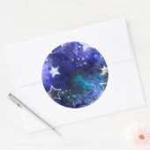 宇宙背景(星) ラウンドシール (封筒)