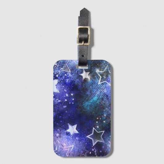 宇宙背景(星) ラゲッジタグ (正面縦)
