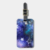宇宙背景（星） ラゲッジタグ (正面縦)