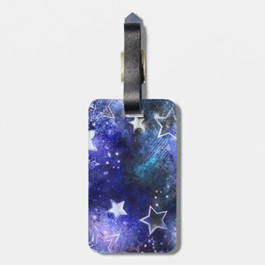 宇宙背景（星） ラゲッジタグ (裏面縦)
