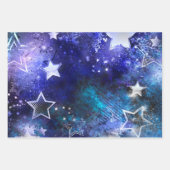 宇宙背景（星） ラッピングペーパーシート (正面3)