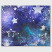 宇宙背景（星） ラッピングペーパー (フラット)