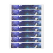 宇宙背景（星） ラップアラウンド宛名ラベル (シート)