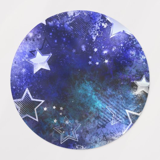 宇宙背景（星） ラベル (デザイン2)