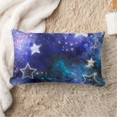 宇宙背景（星） ランバークッション (ブランケット)