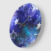 宇宙背景（星） ラージ壁時計 (傾斜)