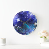 宇宙背景（星） ラージ壁時計 (ホーム)