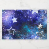 宇宙背景（星） リキュールボトルラベル (シングルラベル)