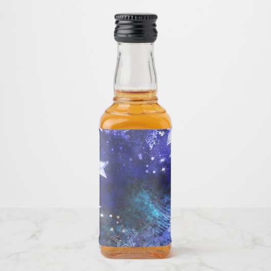 宇宙背景（星） リキュールボトルラベル (正面)