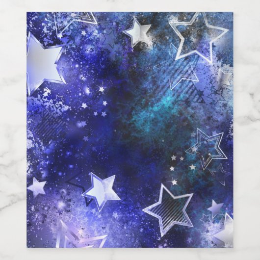 宇宙背景（星） ワインラベル (シングルラベル)