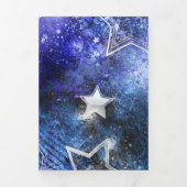 宇宙背景（星） 三つ折り招待状 (カバー)