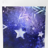 宇宙背景（星） 三つ折り招待状 (内部最初)