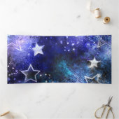 宇宙背景（星） 三つ折り案内状 (内部)