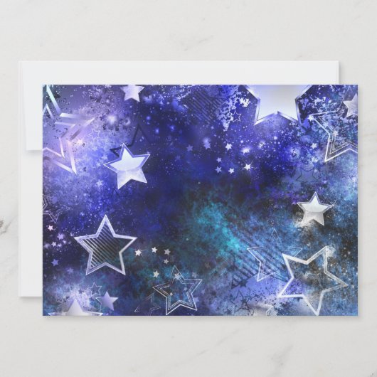 宇宙背景（星） 招待状 (正面)