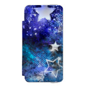 宇宙背景（星） INCIPIO iPhoneウォレットケース (フォリオ 正面)