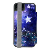 宇宙背景（星） INCIPIO iPhoneウォレットケース (フォリオ裏面)