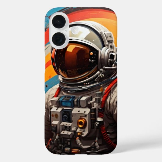 宇宙脱出 – レトロ宇宙飛行士ケース Case-Mate iPhoneケース (裏面)