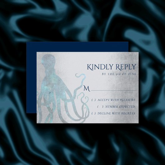 宇宙航海のタコ |マリーナのシーライフをテーマにした 出欠カード