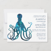 宇宙航海のタコ |マリーナ結婚シーライフ 招待状 (正面)