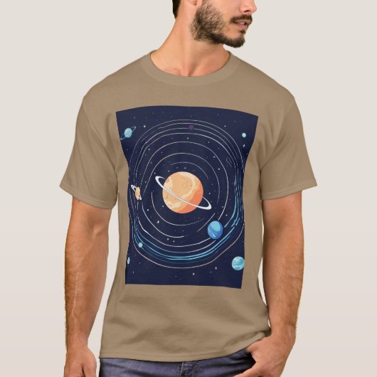 「宇宙航海」 Tシャツ (正面)