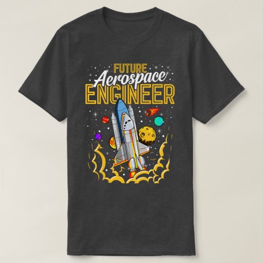 宇宙航空工学宇宙宇宙飛行士の探索 Tシャツ (デザイン正面)