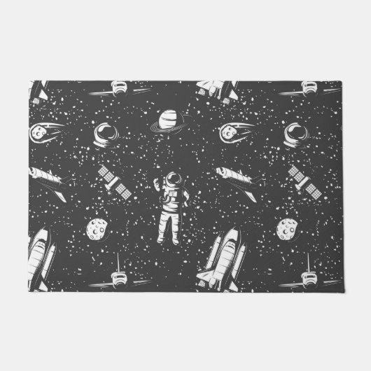 宇宙航空模様 ドアマット (正面)